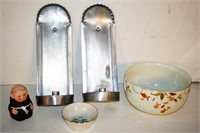 Tin Candle Wall Sconces, W. Germany Padre, Lenox