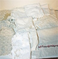 Lg Lot of Linens - Doilies, Napkins, Tablecloths