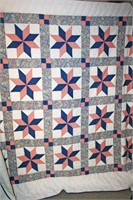 Machine Lone Star Quilt - Overall Good Condition