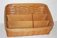 2003 Longaberger Basket w/ Insert, Wooden