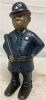 Contemporary Police Officer Cast Iron Bank