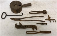 (8) Ferrier Tools, Wrenches, Hooks, others