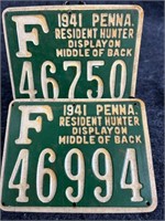 1941 Pennsylvania Tin Hunting Permit