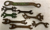 lot of 8 Wrenches, Van Brunt, Syracuse, others
