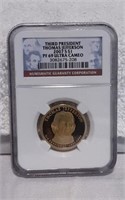 2007 S Thomas Jefferson Ultra Cameo 1$ Coin