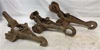 lot of 3 Primitive Pulley/Hay Tool/Part?