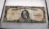 1907 US Gold $10 Large Bill