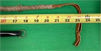 11 - PAIR OF VINTAGE LEATHER WHIPS (F212)