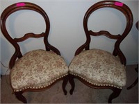 Two Victorian Walnut Chairs- Match Lots 2 & 3