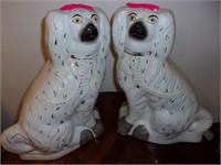 Pair of Ceramic Dogs 14" Tall