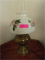 Electric Lamp W/ Hand Painted Globe
