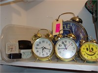 4 Dingaling Clocks & Misc Small Electric Clocks