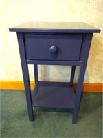 Blue stand with drawer