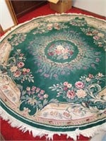 Cairo Collection 7'8" Round Floral Rug
