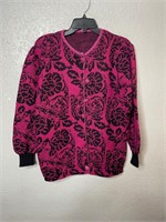 Vintage Floral Knit Sweater
