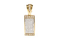 18K GOLD AND DIAMOND PENDANT, 8g