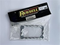 Russell Twisted Chrome License Plate Holder