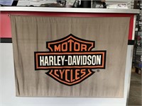 40" X 29 1/2" Harley Davidson Cloth Sign