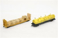 Two O Scale Wood Cargo Carrier Freight Cars