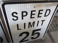 Speed Limit 25 Road Sign