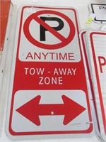 No Parking Any Time, Tow-Away Zone Sign