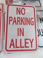 No Parking In Alley Sign