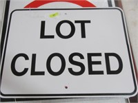 Lot Closed Sign