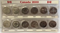 2000 Canada 25 Cent Coin Set