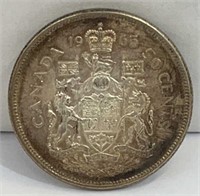 1965 Canada 50 Cents Coin