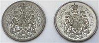 1975 and 1976 Canada 50Cent Coins