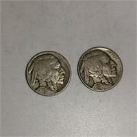 Pair 1926 Buffalo Nickels
