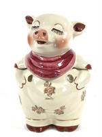 Vtg Smiley Pig Cookie Jar Shawnee USA 1940s