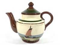 Vtg Motto Ware Torquay Teapot Duee Ave a Cup a Tay