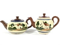 2 Vtg Motto Ware Torquay English Pottery Teapots