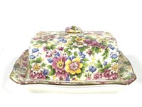 Vtg Chintz Covered Butter Royal Winton Cheadle