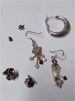 Misc. 925  Earrings and Pendant Lot- 12.5g
