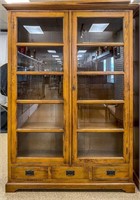 Furniture Wood Glass Book Shelf Curio Cabinet