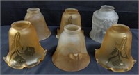 Group of glass lamp shades