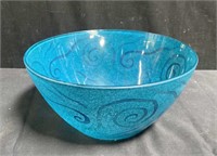 Decorative art glass bowl