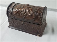 Antique molded leather box