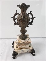 Vintage brass and marble urn