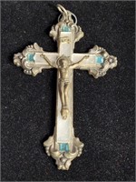 Metal crucifix, 5 1/2" h.