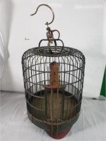 Chinese wood hand-painted bird cage