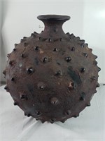 Pottery puffer vase