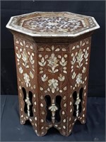 Moroccan mother-of-pearl-inlaid side table