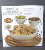 Creative Ware ceramic serving set in original box