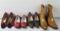 Group of women's' shoes, box lot