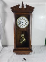 Lancaster County Hamilton wall clock with key