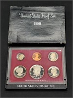 1980 US Mint Proof set coins in original box