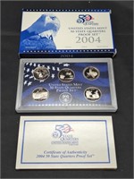 2004 US Mint Proof set coins in original box with